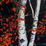 Birch with red